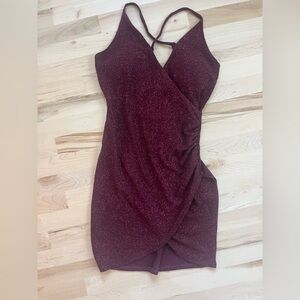 Ruched sparkly dress